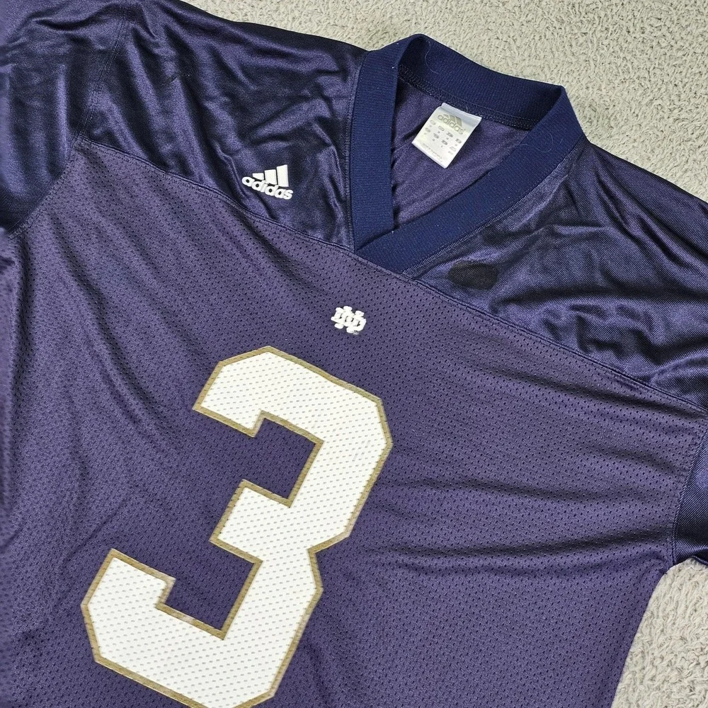 Notre‎ Dame Fighting Irish Jersey Mens Medium Purple NCAA Football Adidas #3